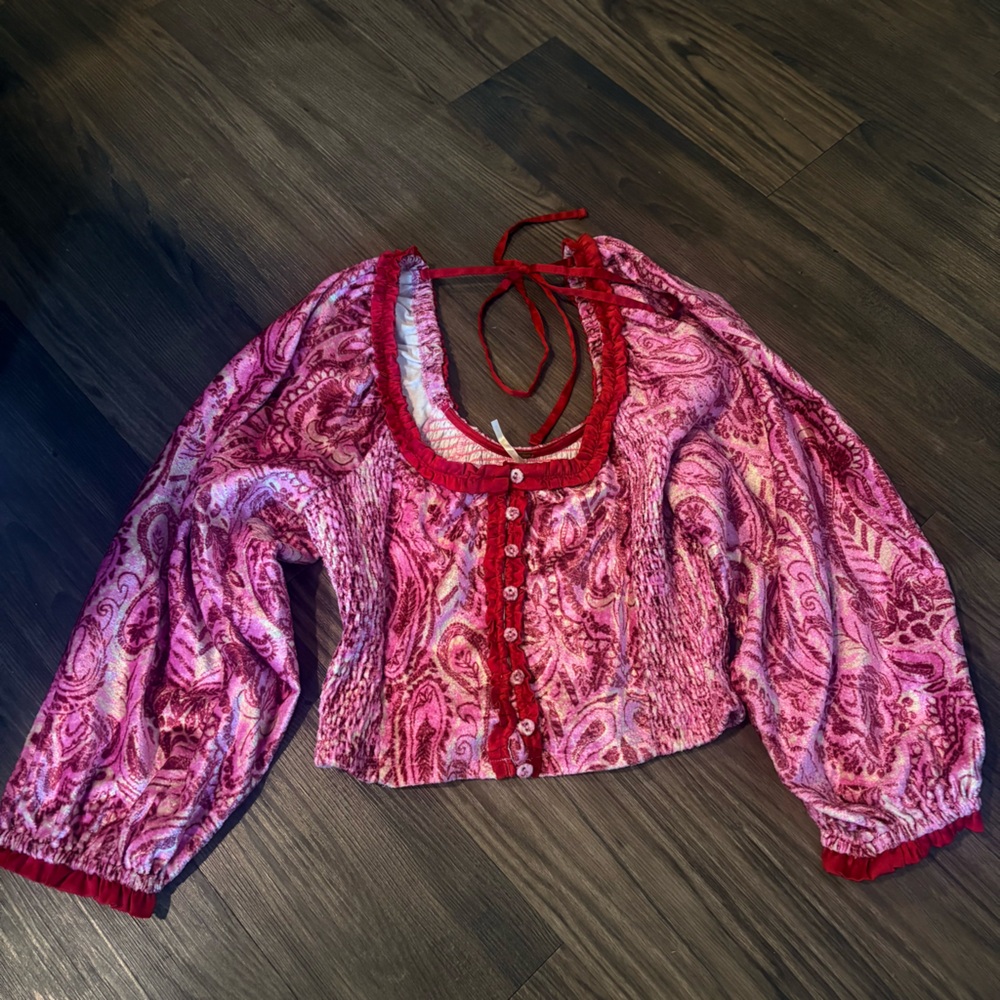 Free People Velvet Cropped Top